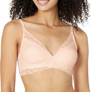Maidenform Pure Comfort Lace Bralette, Our Best Longline Bralette Pink Size 36C